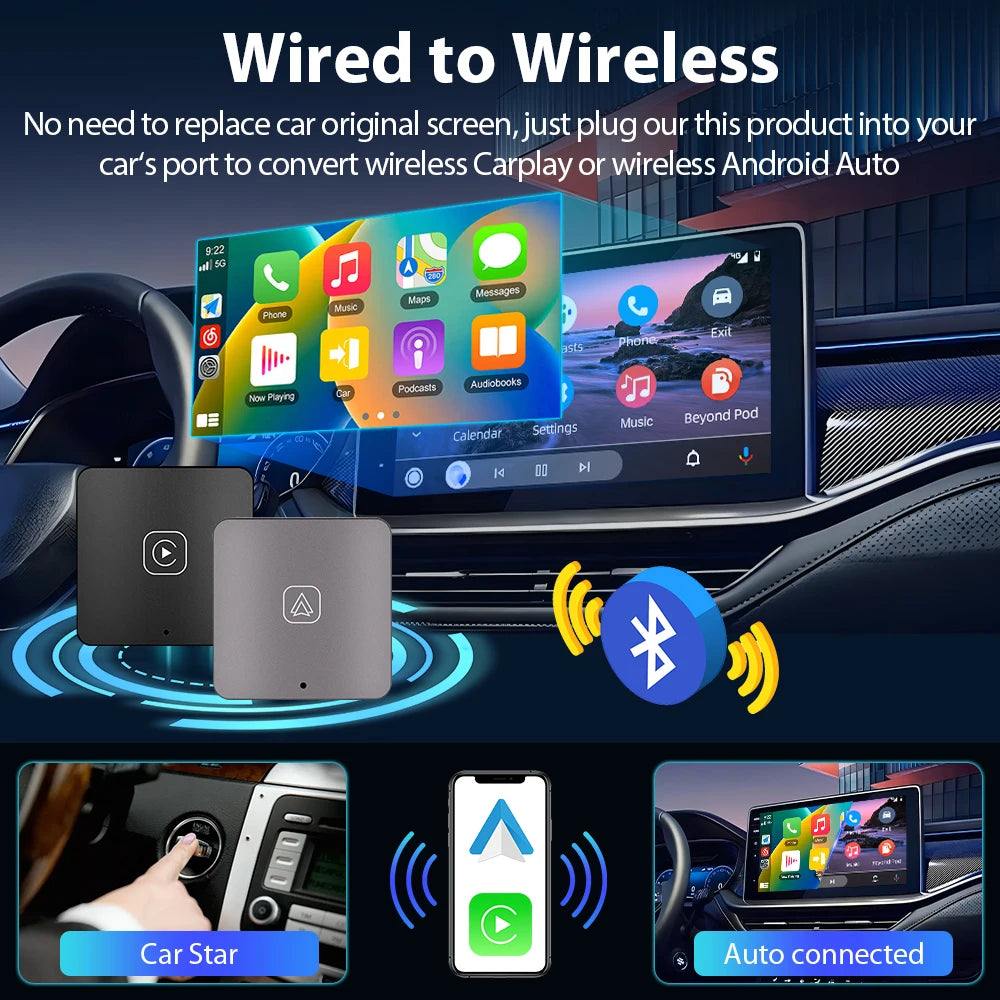 Wireless Android and Carplay Auto Adapter - Sports, Wine & Gadgets