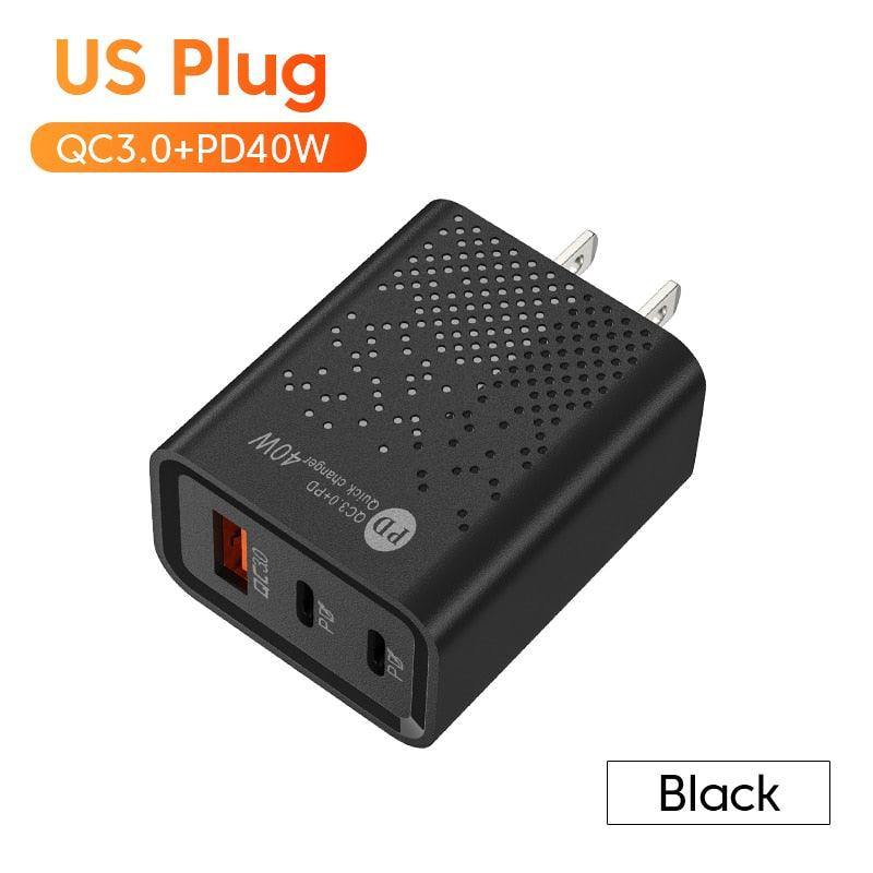 Chargeur USB, Quick Charge 3.0 Bloc de charge rapide Bloc de chargeur mural  Compatible