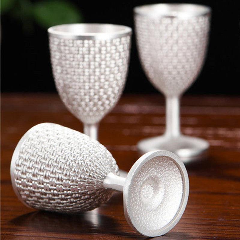 Embossed Silver Glass - Sports, Wine & Gadgets
