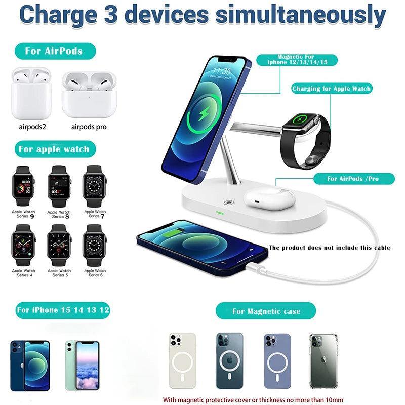Magnetic 3 in 1 wireless charger - Sports, Wine & Gadgets