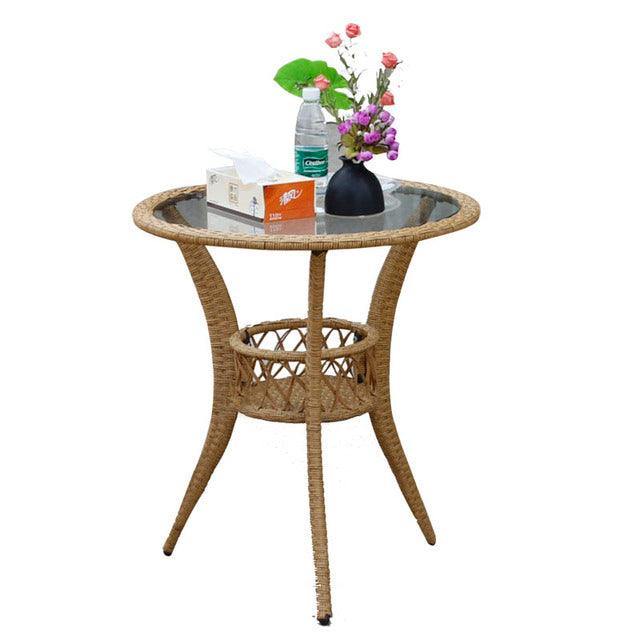 Rattan Garden 4 Piece Chair & Coffee Table - Sports, Wine & Gadgets