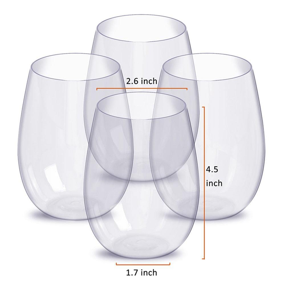 Stylish reusable plastic wine glasses (set of 4 or single) - Sports, Wine & Gadgets