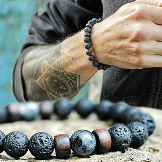 Stylish volcanic stone bracelet for Men & Women - Sports, Wine & Gadgets